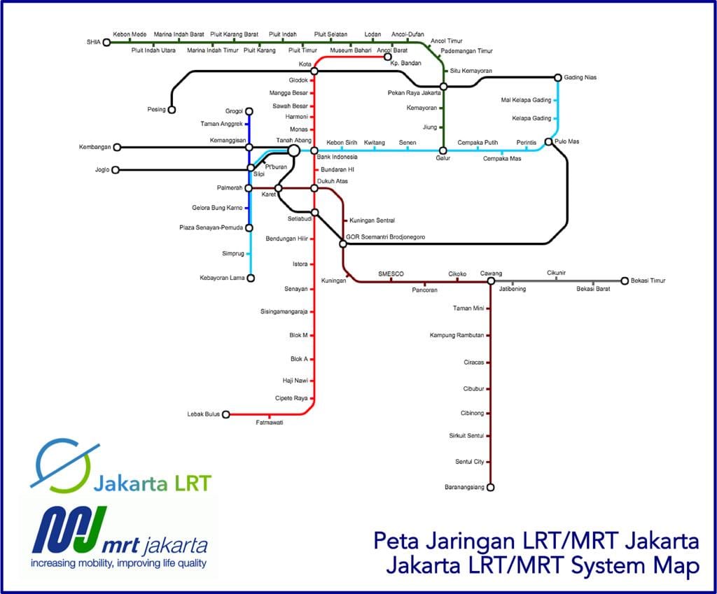 Jakarta ЛРТ xəritə