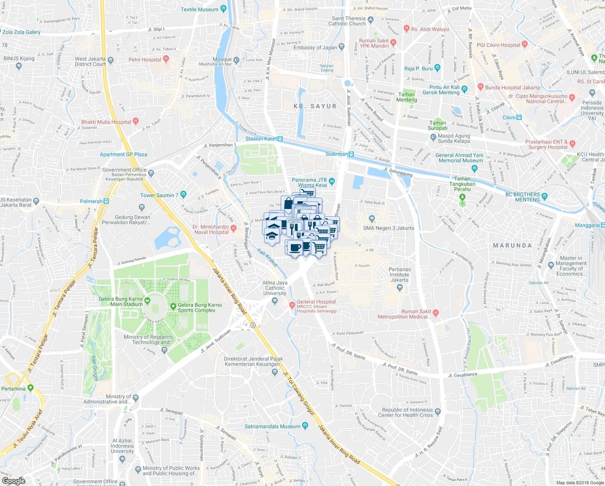 Jakarta Jakarta xəritə