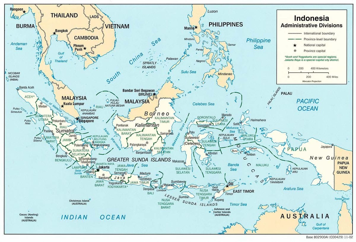 Jakarta İndoneziya dünya xəritəsində