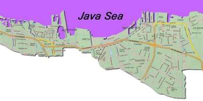Jakarta утара xəritə